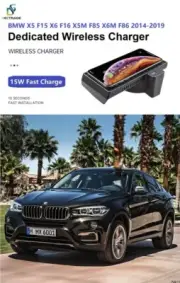 15W Car Wireless Charger Phone Fast Charging Pad For BMW X5 F15 X6 F16 2014-2019