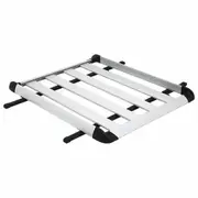 1.4M Aluminium Alloy Car 4WD 4x4 Roof Rack Basket Cargo Luggage Carrier Box Bars - silver