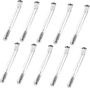 Healeved Lash Curling Brush Set 10pcs Elegant Flower Cap Portable Makeup Tools for Women