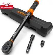 1/2" Drive Click Torque Wrench Set, 13.6-230.5Nm, Dual Scale, Reversible Ratchet