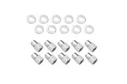 Street Pro Wheel Lug Nut Kit Chrome Open End Medium Mag Length 1.38 7/16 0.55 Shank Set of 10