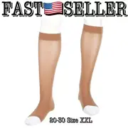 Medi Assure 13805 Compression Calf 20-30 mmHg Open Toe Hose - Beige, XX-Large