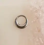 Titanium Flat Thick Silver Septum/ Daith Clicker. 16G. 8mm or 10mm.