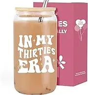 VivaJoy 30th Birthday Gifts for Women, 30th Birthday Creative Travel Mug, Coke Cup, Glass Mug, Interesting Personalized Mug, Gifts for Best Friend Female mom Wife Daughter Sister Girlfriend