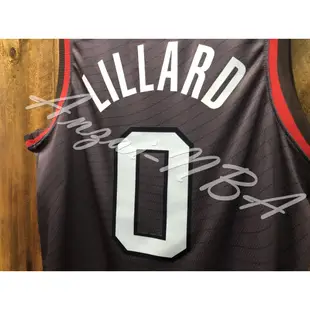 Anzai-NBA球衣 21年賽季 波特蘭拓荒者隊 Blazers Lillard 0號 城市版黑色球衣-全隊都有