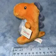 Baby Gund Small Orange Crom T-rex dinosaur plush rattle toy 4048445