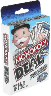 Monopoly Deal Quick-playing Card Game For Families, Kids Ages 8 And Up And 2-5 Players