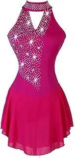 [Zagitova] Figure Skating Dress for Girls Open Back Women Competition Performance Dance Outfit with Shiny Rhinestone