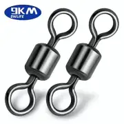 50~200Pc Fishing Barrel Swivel 9~770LB Stainless Steel Rolling Solid Ring Swivel
