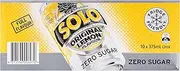 Solo Zero Sugar Soft Drink Can, 10 x 375ml