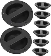 Angoily 8pcs Speaker Handle Speaker Supplies Audio Fittings Speaker for Record Player Speaker Pulls Record Player Speakers Horn Speaker Audio Speaker Accessories Sound Bar Black Plastic