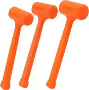 3 pcs Dead Blow Mallet Hammer 2 Lb, 3 Lb, 4 Lb Full Neon Body Mallets Set