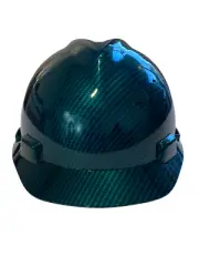 Hard Hat MSA V-Gard Cap Style Custom Hydro Dipped Kandy Blue Green Carbon Fiber