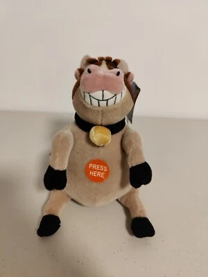 Home On The Range Maggie Cow Plush Doll Disney 8" Sound Works Tested New W/ Tags