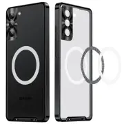 For Samsung S21 S20 FE Note 20 Ultra Magnetic Metal Frame Matte Clear Case Cover