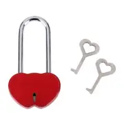 Mini Double Heart Lock Mini Love Shape Antique Lock Padlock with for Key