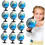 12 Pieces World Globe with Stand 4.6 Inches Geographic World Globe for Kids