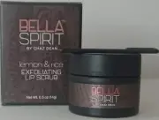 BELLA SPIRIT BY CHAZ DEAN LEMON & RICE EXFOLIATING LIP SCRUB NEW IN BOX NIB .5oz
