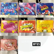 BTS BT21 Official Authentic Goods Zipper File Folder Snack Ver + Tracking Num