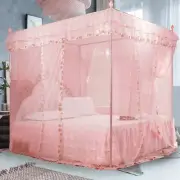US Luxury Princess 3 Side Openings Post Bed Curtain Canopy Netting Mosquito YZ