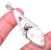 Rosetta Jasper 925 Sterling Silver Handmade Pendant 2.34" P7555-21