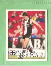 1996 AFL SELECT STICKER #200 DAVID SIERAKOWSKI, ST KILDA SAINTS