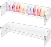 2 Pcs Clear Cracker Tray for Serving, Rectangular Cracker Holder, Acrylic Food Display Cracker Serving Tray Stand, Transparent Macaron Display Tray, Macaron Tower Stand Cookie Stand for Party Events