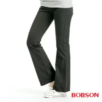 在飛比找Yahoo奇摩購物中心優惠-BOBSON 女款混紡毛料小喇叭褲(黑88)