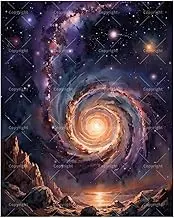 TAOPAOLAB Fantasy on The Mountain Paint by Numbers Kit for Adults - DIY Spiral Galaxy Sky Painting on Canvas 16x20 Inches, Acrylic Paint Se for Beginners, Celestial Art for Home Decoration or Gifts