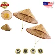 Lightweight & Handmade Bamboo Straw Hat - Ideal for Outdoor Festivals & Costumes