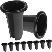 Totority Set of 10 Orchid Outdoor Flower Pots for Plants Plastic Seedling Pots Easy Cleaning for Succulents and Landscape