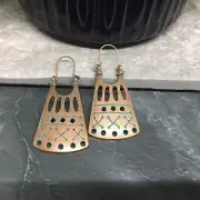 2” Bronze-tone Earring Set Bohemian Retro Drop Dangle Hook New Free Ship 7127
