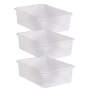Teacher Created Resources Large Plastic Storage Bin 11.5" x 16.25" x 5" Clear