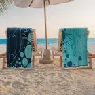 2 Piece Mystic Dolphin Oversized Cotton Quick Drying Ultra Soft Beach Towel Set