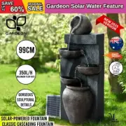 Water Feature 99cm Solar Fountain Outdoor 5-Tier Bowl Solar Panel Solar Water