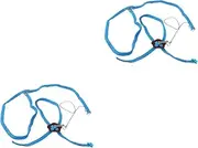 VILLFUL 2pcs Nylon Metal Harness Leash for Reptiles 1.2m Lizard Harness 0.7cm Width 40cm Length 80cm Leash
