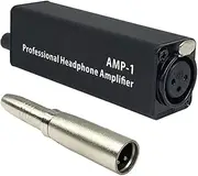 Portable in-Ear Monitor Amplifier with XLR Inputs 3.5mm Output, Stereo/Mono Switching, for Drummers, Guitar, Keyboardists