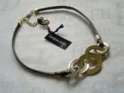 Dyrberg Kern Chain Leather Necklace Lucrele Sg / Sand Sale %% Boxed 95