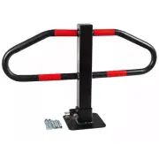 Folding Driveway Security Car Parking Barrier Bollard Post Black W/ Lock 2 Keys