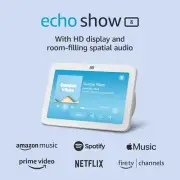 Amazon Echo Show 8 ***(2nd Gen)***, With Spatial Audio, Smart Home Hub Alexa Wht