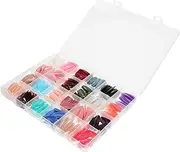 FOMIYES Halloween False Removable Nail Art Box Nails Set Fake Nail Art Nails Pack 24 Colors Short Artificial Nails Bulk for Women