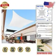 Durable 10' x 20' White Rectangle Shade Sail - 95% UV Protection & Custom Sizes