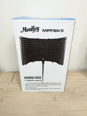Moukey Microphone Isolation Shield Foldable Mic Shield w Triple Sound Insulation