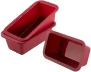 Silicone Mini Loaf Pan Set of 4, Nonstick Easy Release Rectangle Silicone Mini C