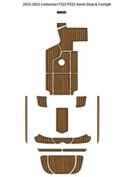 2013-2015 Centurion FS22 FX22 Swim Platform Cockpit Pad Boat EVA Teak Deck Floor