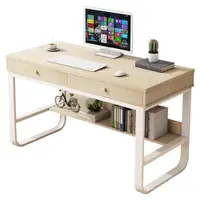 在飛比找ETMall東森購物網優惠-電腦桌帶抽屜長80/100/120cm辦公桌寬50cm木質鋼