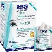 Dr. Fischer Tea Tree Eyelid Wipes - Gentle Eye Wipes for Everyday Eye Cleansing and Hypoallergenic Makeup Remover