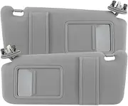 Gray Car Sun Visor Shade Pair Left & Right Side Compatible for Toyota Camry 2007-2011 with Sunroof and Lights