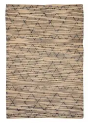 Vintage Hand Woven Kilim Rug 5'6" x 7'8" Traditional Jute Carpet