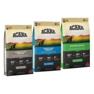 【ACANA】無穀配方犬糧11.4kg 放養雞肉+新鮮蔬果（室內犬/成犬/老犬）(狗糧、狗飼料、狗乾糧)